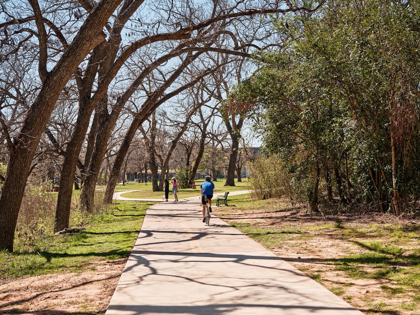 Direct access to the Southern Walnut Creek Trail from Otto on the Trail apartments in East Austin.